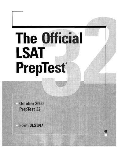 ﻿LSAT PrepTest 32