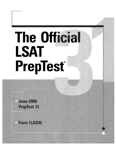 ﻿LSAT PrepTest 31
