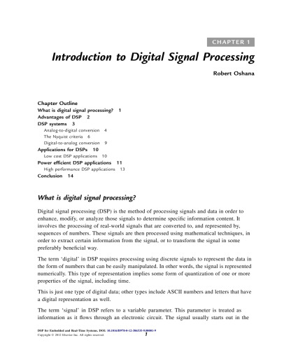 ﻿DSP برای سیستم های جاسازی شده و بلادرنگ