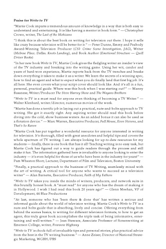 ﻿برای تلویزیون بنویسید خارج از سر خود و روی صفحه نمایش