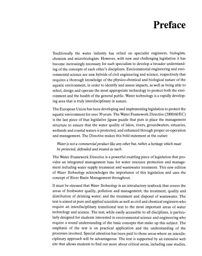 فناوری آب مقدمه ای برای دانشمندان و مهندسان محیط زیست