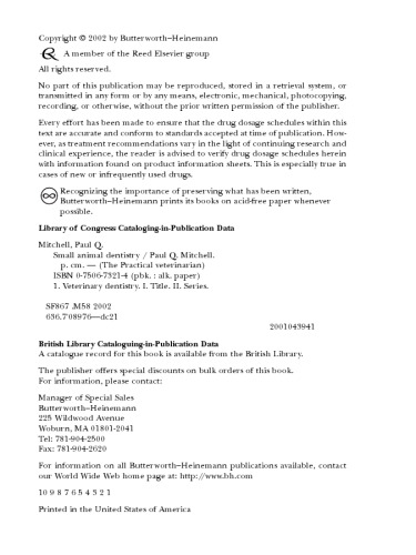 دندانپزشکی حیوانات کوچک