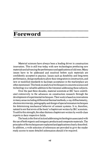 ﻿کتابچه راهنمای تکنیک های تحلیلی در علم و فناوری بتن. اصول، تکنیک ها و کاربردها