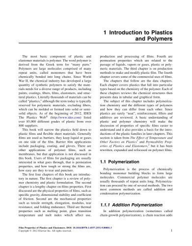 خواص فیلم پلاستیک و الاستومر