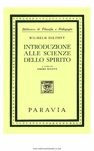 ﻿مقدمه ای بر علوم معنوی. به دنبال پایه ای برای علوم اجتماعی و تاریخ باشید