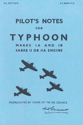 ﻿یادداشت های خلبان برای TYPHOON علامت های موتور IA و IB SABER II یا IIA است. A.P.1804A-P.N