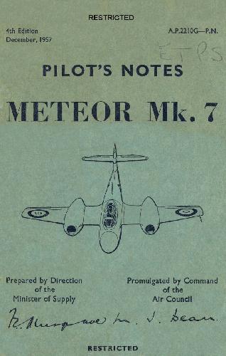 ﻿A.P.2210G-P.N. یادداشت های خلبان METEOR Mk.7