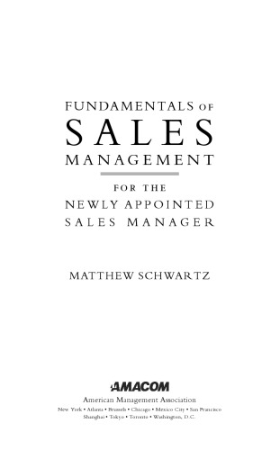 مبانی مدیریت فروش برای مدیر فروش تازه منصوب