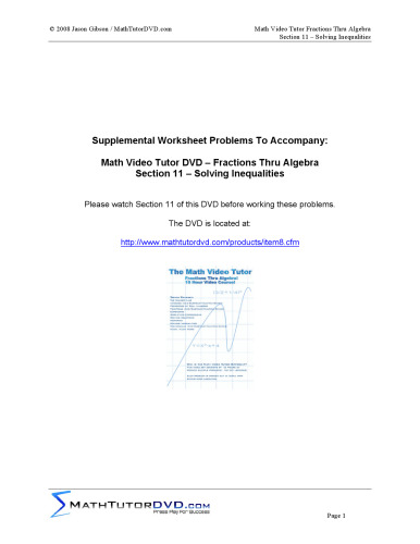 کسری از طریق CD Worksheet Companion Companion CD - صدها مشکل کاملاً کار شده!