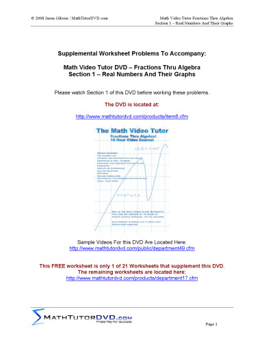 کسری از طریق CD Worksheet Companion Companion CD - صدها مشکل کاملاً کار شده!