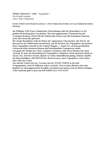 ﻿Perry Rhodan - The Crystal Annals