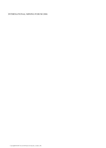 راه حل های جدید فن آوری در معدن زیرزمینی: مجموعه مقالات هفتمین انجمن بین المللی معدن ، کراکوف - Szczyrk - ویلیچسکا ، لهستان ، فوریه 2006