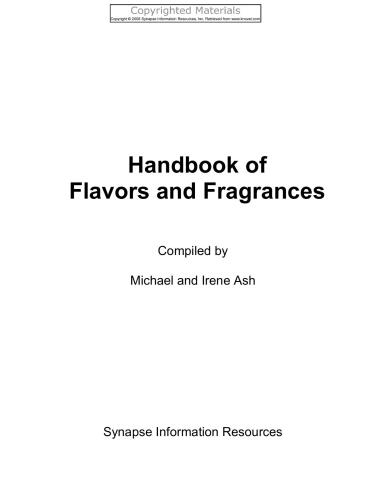 ﻿کتابچه راهنمای طعم ها و عطرها