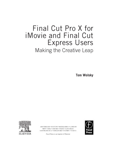 ﻿Final Cut Pro X for i: Movie و Final Cut Express کاربران. ایجاد جهش خلاقانه