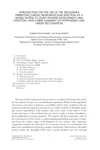 ﻿The Fly Neuromuscular Junction: Structure and Function ویرایش دوم