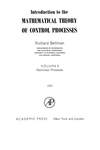 ﻿مقدمه ای بر نظریه ریاضی فرآیندهای کنترل: فرآیندهای غیرخطی