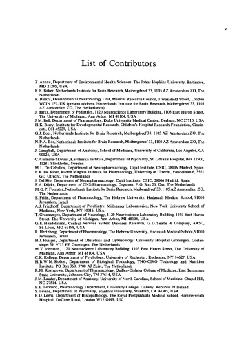 ﻿مبانی بیوشیمیایی نوروتراتولوژی عملکردی: اثرات دائمی مواد شیمیایی بر مغز در حال رشد