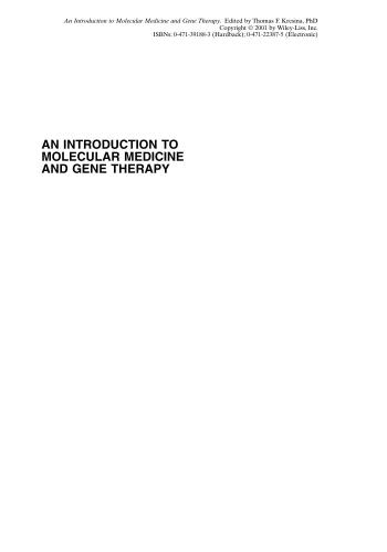 ﻿مقدمه ای بر پزشکی مولکولی و ژن درمانی