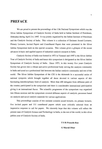 ﻿پیشرفت های اخیر در جنبه های اساسی و کاربردی کاتالیز صنعتی، مجموعه مقالات سیزدهمین سمپوزیوم ملی و سمپوزیوم جوبیل نقره ای کاتالیزور هند