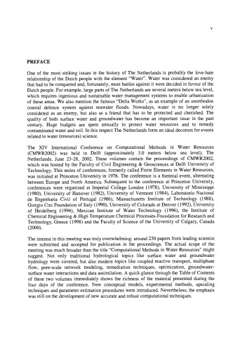 ﻿روش های محاسباتی در منابع آب، مجموعه مقالات چهاردهم کنفرانس بین المللی روش های محاسباتی در منابع آب (CMWR XIV)