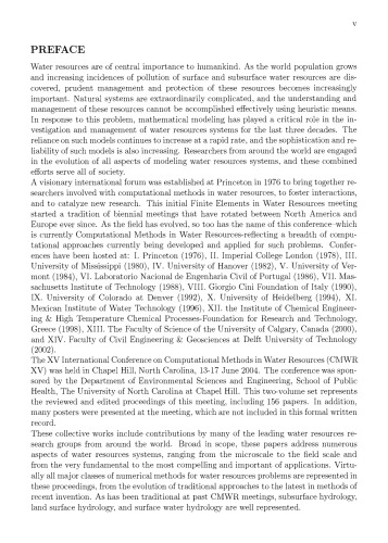 ﻿روش های محاسباتی در منابع آب: جلد 2، مجموعه مقالات پانزدهمین کنفرانس بین المللی روش های محاسباتی در منابع آب