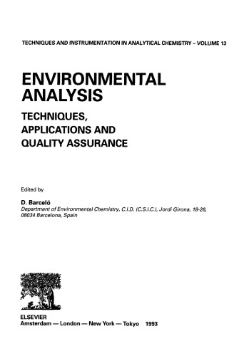 ﻿تکنیک های تجزیه و تحلیل محیطی، برنامه های کاربردی و تضمین کیفیت
