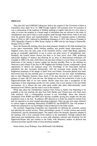 ﻿گرد و غبار در منظومه شمسی و دیگر منظومه های سیاره ای، مجموعه مقالات کنفرانس IA U 181 که در دانشگاه کنت برگزار شد