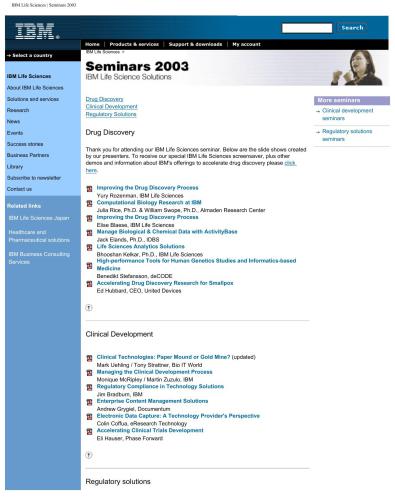 ﻿سمینارهای علوم زیستی IBM