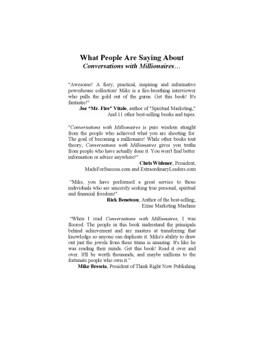 ﻿مکالمه با میلیونرها: کاری که میلیونرها برای ثروتمند شدن انجام می دهند، که شما هرگز در مدرسه درباره آن یاد نگرفتید!