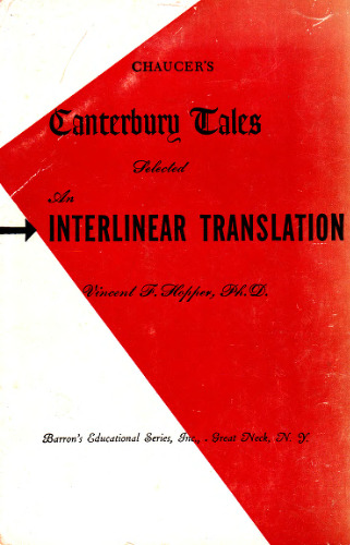 ﻿Chaucer's Canterbury Tales یک ترجمه بین خطی را انتخاب کرد