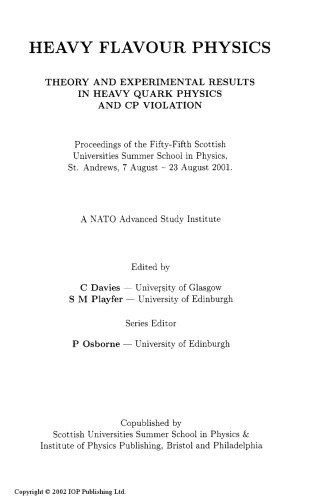 ﻿تئوری فیزیک طعم سنگین و نتایج تجربی در فیزیک کوارک سنگین