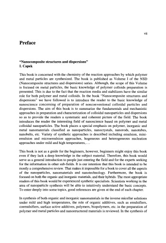 ﻿ساختارها و پراکندگی های نانوکامپوزیت: علم و فناوری نانو - اصول بنیادی و ذرات کلوئیدی