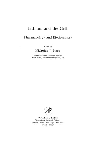 ﻿لیتیوم و سلول فارماکولوژی و بیوشیمی