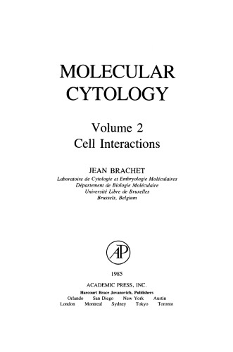 سیتولوژی مولکولی. جلد 2: تعاملات سلولی