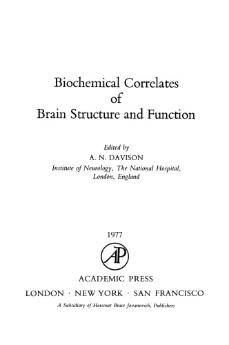 ﻿همبستگی های بیوشیمیایی ساختار و عملکرد مغز