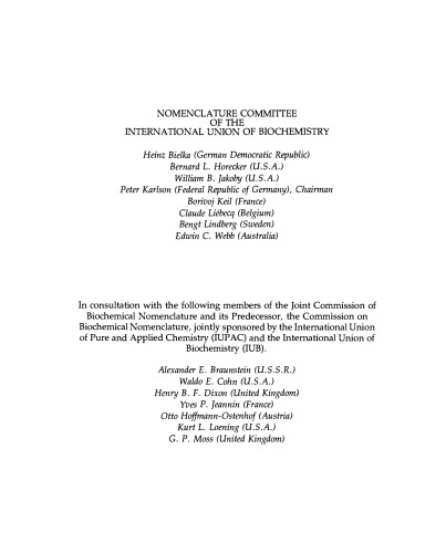 ﻿نامگذاری آنزیم 1978