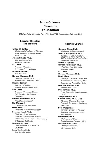 ﻿جنبه های بیوشیمیایی پروستاگلاندین ها و ترومبوکسان ها مجموعه مقالات سمپوزیوم بنیاد تحقیقات درون علمی 1976، 1 تا 3 دسامبر، سانتا مونیکا، کالیفرنیا