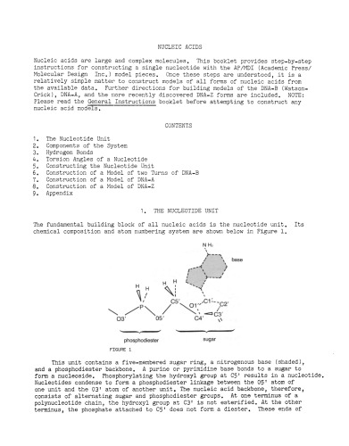 ﻿دستورالعمل مونتاژ برای مدل های اسید نوکلئیک