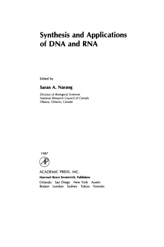 ﻿سنتز و کاربردهای DNA و RNA