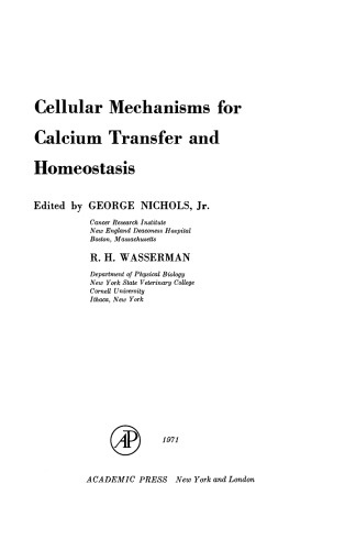 ﻿مکانیسم سلولی برای انتقال کلسیم و هموستاز