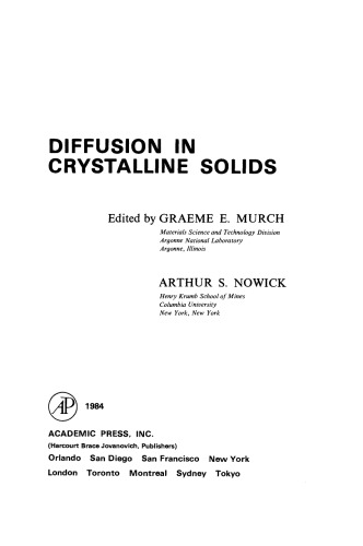 ﻿انتشار در جامدات کریستالی