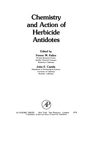 ﻿شیمی و عمل پادزهرهای علف کش