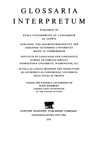 ﻿اصطلاحات کنفرانس. به زبان های انگلیسی، فرانسوی، اسپانیایی، روسی، ایتالیایی، آلمانی و مجارستانی