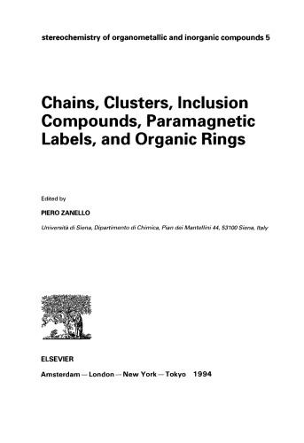 ﻿زنجیره‌ها، خوشه‌ها، ترکیبات شامل، برچسب‌های پارامغناطیس و حلقه‌های آلی