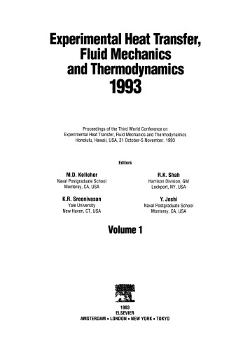 ﻿انتقال حرارتی تجربی ، مکانیک سیالات و ترمودینامیک 1993