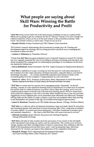 ﻿جنگ های مهارتی. پیروز شدن در نبرد برای بهره وری و سود