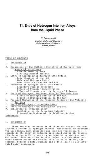 ﻿تجزیه هیدروژن آلیاژهای آهنی