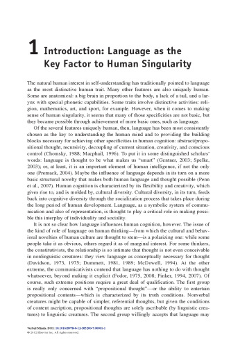 ﻿ذهن کلامی: زبان و معماری شناخت