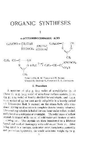 ﻿Organic Syntheses انتشار سالانه روشهای رضایت بخش