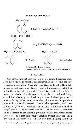 ﻿Organic Syntheses انتشار سالانه روشهای رضایت بخش